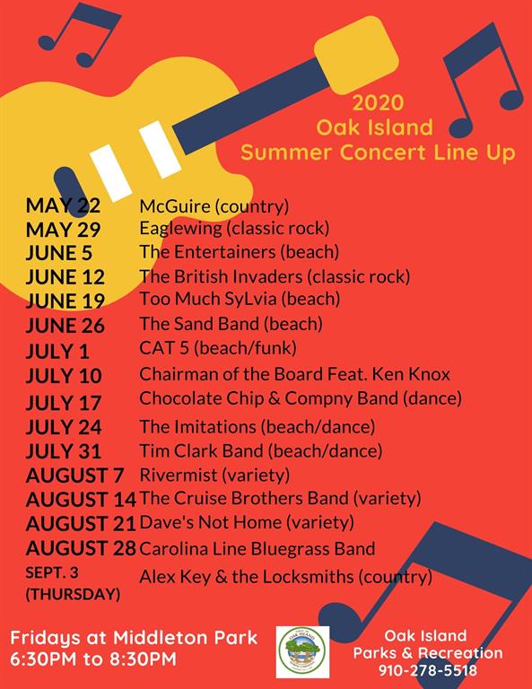 Oak Island Parks & Recreation - Summer Concert Series